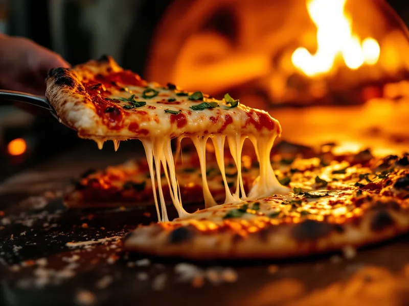 Pizza appena sfornata da Pizzzland a Firenze